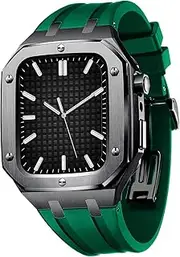 [BKUANE] For Apple Watch Mod Kit 44mm Rugged Stainless Steel Case With Bands For Apple Watch Series 7 (45mm) And Series 6/SE/5/4