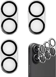 Camera Protection for iPhone 16 6.1 Inch and iPhone 16 Plus 6.7 Inch, 9H Hardness Ultra Clear Glass, Anti-Scratch Impact on the Case, Does Not Affect Night Shooting, Pack of 3 Camera