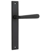 Copenhagen Lever Matt Black Rectangular Backplate