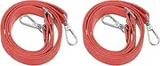 [uxcell] Leather Purse Strap Replacement PU Crossbody Strap Adjustable Long with Gold Lobster Buckles, 51 Inch Fit for Handbags Shoulder Bag Accessories - Rectangle (2 Pack, Rose Red)