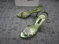 在飛比找Yahoo!奇摩拍賣優惠-日本製 SONIA RYKIEL 水晶花飾高跟涼鞋  USA