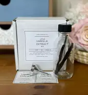 Homemade Vanilla Extract Kit DIY 2 oz Customizable Label - Vodka Not Included