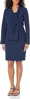 [Le Suit] Women's Shawl Tied Collar 3 Button Jacket/Skirt Suit