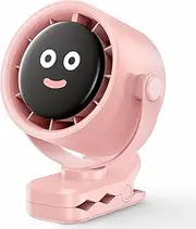 Desk Fan - Portable Rechargeable Clip on Fan,360 Degree Rotation, Portable Fans With Strong Clamp Grip Quiet Operating Desk Fan with LED Display, Ideal for Home, Office, Pram,Camping, Gyms