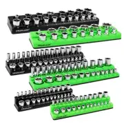 Magnetic Socket Organizer Set, 6-piece 1/4", 3/8", 1/2" SAE & Metric Socket