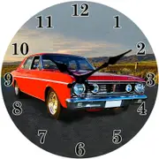 Clock Classic Cars Glass '68 Ford XT Falcon Wall Clocks 17cm Small