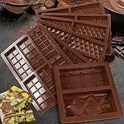 7Pcs Chocolate Bar Mold - Non Stick Silicone Chocolate Molds Break Apart Dubai Chocolate Mould Easy Release Chocolate Mold Dishwasher Safe for Chocolate Bar Making