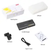 Ulanzi VL200 Led Video Light with Soft Diffuser 360°Ball Head 5000Mah 2500-9000K