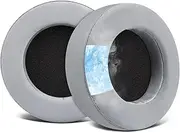 SOULWIT Cooling-Gel Earpads Replacement for Corsair Virtuoso Pro Headset, Ear Pads Cushions with Ice Silk Fabric, High-Density Noise Isolation Foam, Added Thickness - Grey