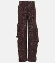 [Rotate] Rotate Sequined cargo pants AU 4 brown