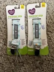 Pacifier Clip Parents Choice Blue Clouds 0+ Months New - Fits all - Set of 2