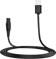 MEROM Charger Cable Compatible with Brightup Beard Trimmer Hair Clippers USB Cable Compatible with Brightup Beard Trimmer Body Mustache Nose Ear Facial Cutting Groomer, Electric Shaver Power Cord