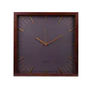 Academy Alfred Square Wall Clock Brown 50x5x50cm