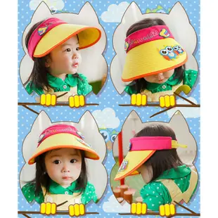 寶貝時尚配件屋 lemonkid 貓頭鷹 兒童 帽子 新款 空頂帽 寶寶 遮陽帽 寶寶 盆帽 25016