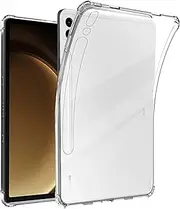 carinacoco Clear Case for Samsung Galaxy Tab S9 FE Plus 12.4 inch, Ultra Transparent Soft TPU Protective Cover, Lightweight Flexible Silicone Shockproof Rugged Back Cover for Galaxy Tab S9 FE Plus