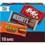 , KIT KAT and REESE'S Assorted Milk Chocolate Candy Variety Box, 27.3 Oz (18 Cou
