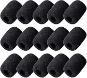 15pcs Foam Mic Cover, 30×22mm Handheld Microphone Windscreen, Lapel Headset Microphone Sponge Mini Foam Cover Shield Protection for Variety of Headset Microphone