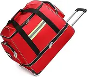 Emergency First Aid Bag, Portable First Aid Bag High Capacity Backpack, Waterproof Trolley Rolling Medical Bag(Red)