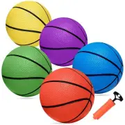 Mini Basketballs, 5 Pack 6" Inch Small Basketball Set with Pump Over The Door...