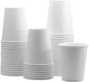 [8 Oz.- 100 Pack Paper Hot Cups, Coffee Cups - White