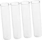 NOLITOY 4pcs Clear Glass Test Tube Vase for Hydroponic Plants Modern Minimalist Decorative Terrarium Holders for Home Decor Easy to Use Flower Propagation Station