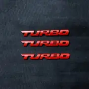 3x TURBO Matte Red Small Metal Decal Sticker Badge Emblem Vehicle Auto 4WD Trunk (for: Renault)
