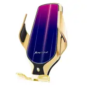 10W Wireless Charger Infrared Sensor Air Vent Car Phone Holder Car Phone Mount for 3.5-7.5 Inch Smart Phone GOLD COLOR