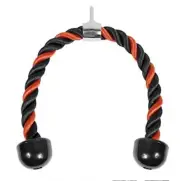Tricep Rope Attachment Cable Machine Handle Fitness Pulldown Triceps Red & Black