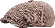 [ａ aternee] Boy Hat Men Flat Cap Newsboy Cap Gift Fashionable Forward Hat Beret Hat Plaid Hat for Traveling Hiking Fishing Camping