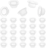 BENECREAT 200Pcs PE Plastic Inner Plug Bottle Caps, 9mm Inner Diameter Clear Plastic Bottle Stoppers for Essetial Oil Bottle