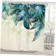 Teal Peacock Turquoise Feather 72"W x 72"L (Pack of 1) 01peacock Feather