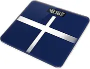 Digital Body Weight Bathroom Scale, LCD Display Electronic Scale USB Charging Weight Scale Bathroom Scale Body Fat Scale Highly Accurate(Blue)