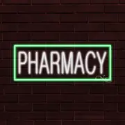 NEW "PHARMACY" w/BORDER 30x12X1 INCH LED FLEX WINDOW/WALL INDOOR SIGN 30280