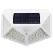 100 Led Solar Powered 1000Lm Pir Motion Sensor Wall Light Outdoor Garden Lamp 3 Modes White Landscape & Walkway Lights