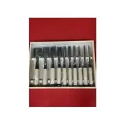 Japanese Nomi Chisel Vintage Old Retro Oire Tools Set of 10 Suminagashi New