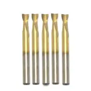 5pcs 4mm 2 Flute HSS & Aluminium Ti-Coated End Milling Cutter CNC Engraving Bit