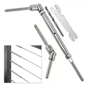 Stainless Steel Adjustable Angle Swage Kit Single-Screw for 1/8" Cable Railing
