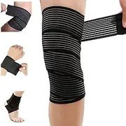 1pc Extra Long Elastic Knee Wrap Compression Bandage Brace Support for Legs Plantar Fasciitis Stabilising Ligaments Joint Pain Squat Basketball Running Tennis