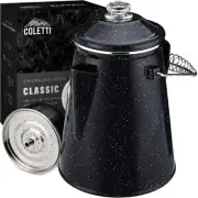 COLETTI Classic Percolator Coffee Pot — Camping Percolator for Groups (18 Cup)