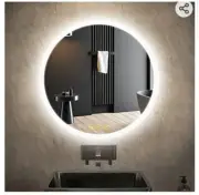 CITYMODA Bathroom Led Mirror | 24 inch Round Backlit Illuminated Mirror