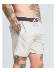 [Vacancy & Co] Side Stripe Swim Shorts in Beige