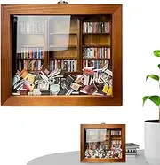 Bookshelf Shake Toy, Wood Bookcase Toy Sensory Fidget, Miniature Bookcase Shake Fidget, Bookshelf Shaking Display for Home, School, Outgoing, Travel