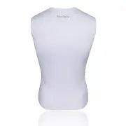 Men's Mesh Base Layer - White Sleeveless Cycling Undershirt