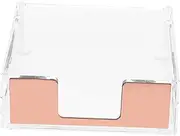 Hohopeti Stainless Steel Acrylic Memo Note Holder Notepad Case Paper Clip Organizer