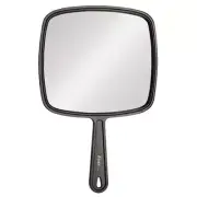 Professional Quality Hand Mirror – Hand Held Mirror with Med Black Square