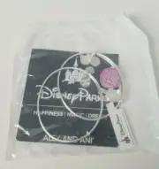 NEW SEALED Disney Parks Alex and Ani Cheshire Teacup Silver Bracelets set of 2