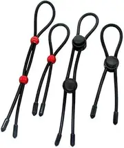 4 Pcs Reusable Silicone Beaded Delay Penis Rope, Lasting Erection Ejaculation Delay Trainer, Adult Erotic Sex Toys for Men Bed Sports Adjustable Cock Rings Set