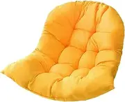 47x31.5 Outdoor Egg Chair Cushion Replacement, Soft Thicken Hanging Swing Cushion for Indoor Outdoor Home, Yellow