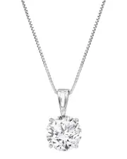 14K 1.75 ct. tw. Lab Grown Diamond Solitaire Pendant