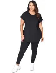 [Indigo Tonic] Lauren Longline Tee in Black